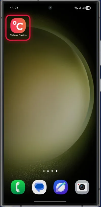 Celsius Casino app telepítése Androidon, 3. lépés