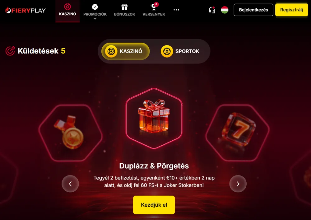 Fiery Play küldetések: Duplázz és Pörgetés