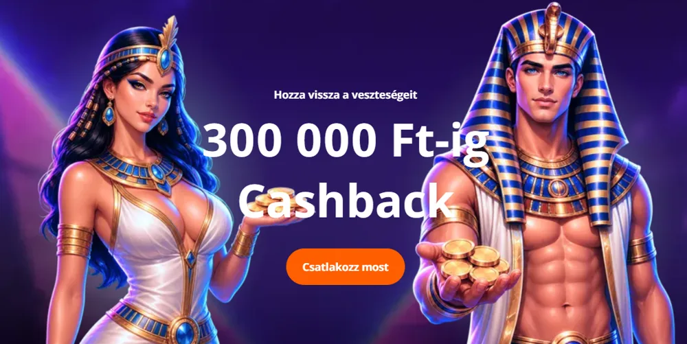 V.Vegas cashback akár 300 000 Ft-ig
