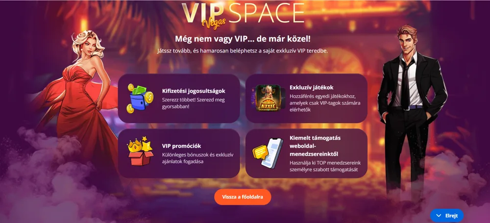 V.Vegas VIP Space előnyei